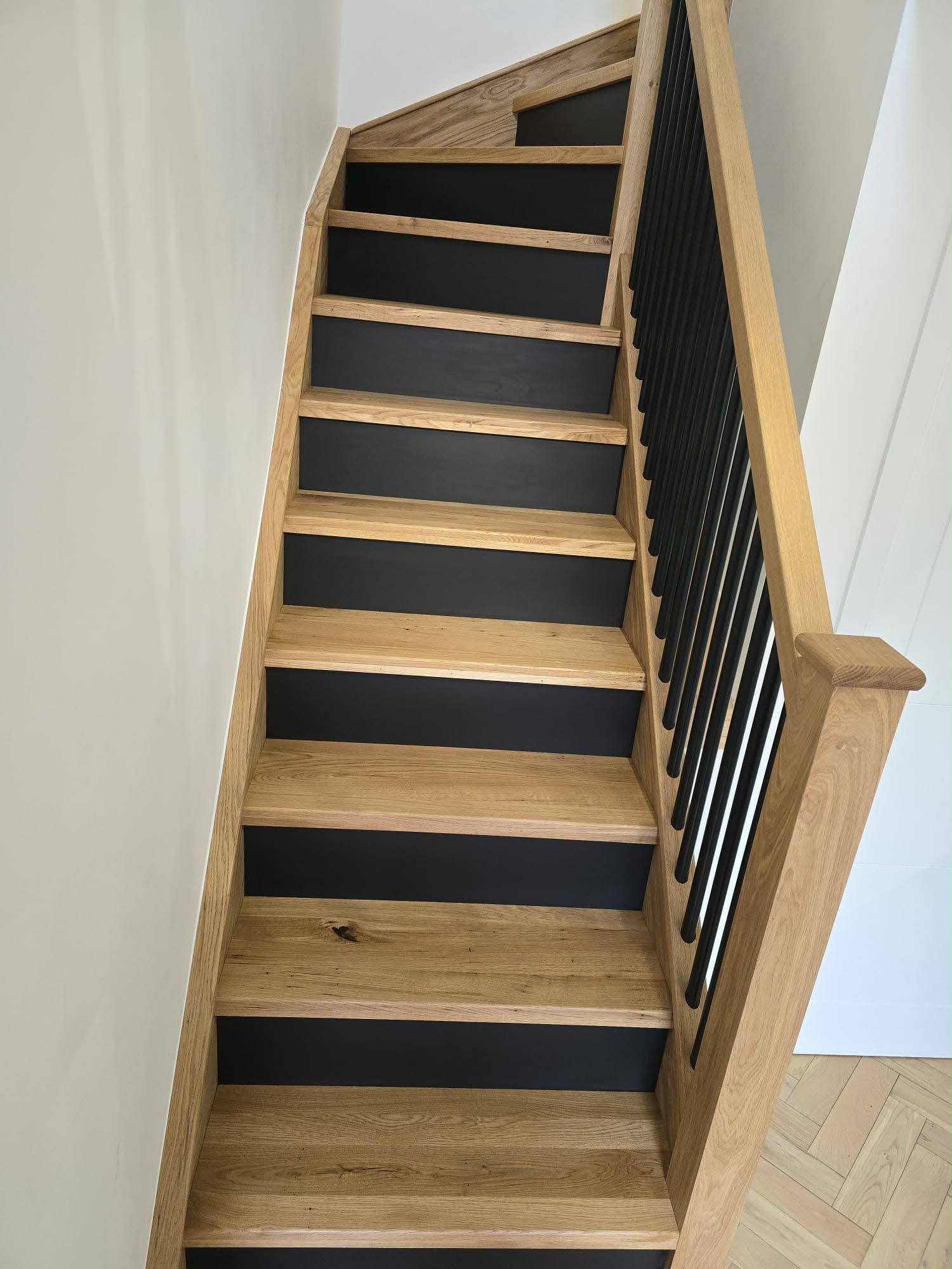 Solid wood stair treads and overlays — installed by MarJoinery
